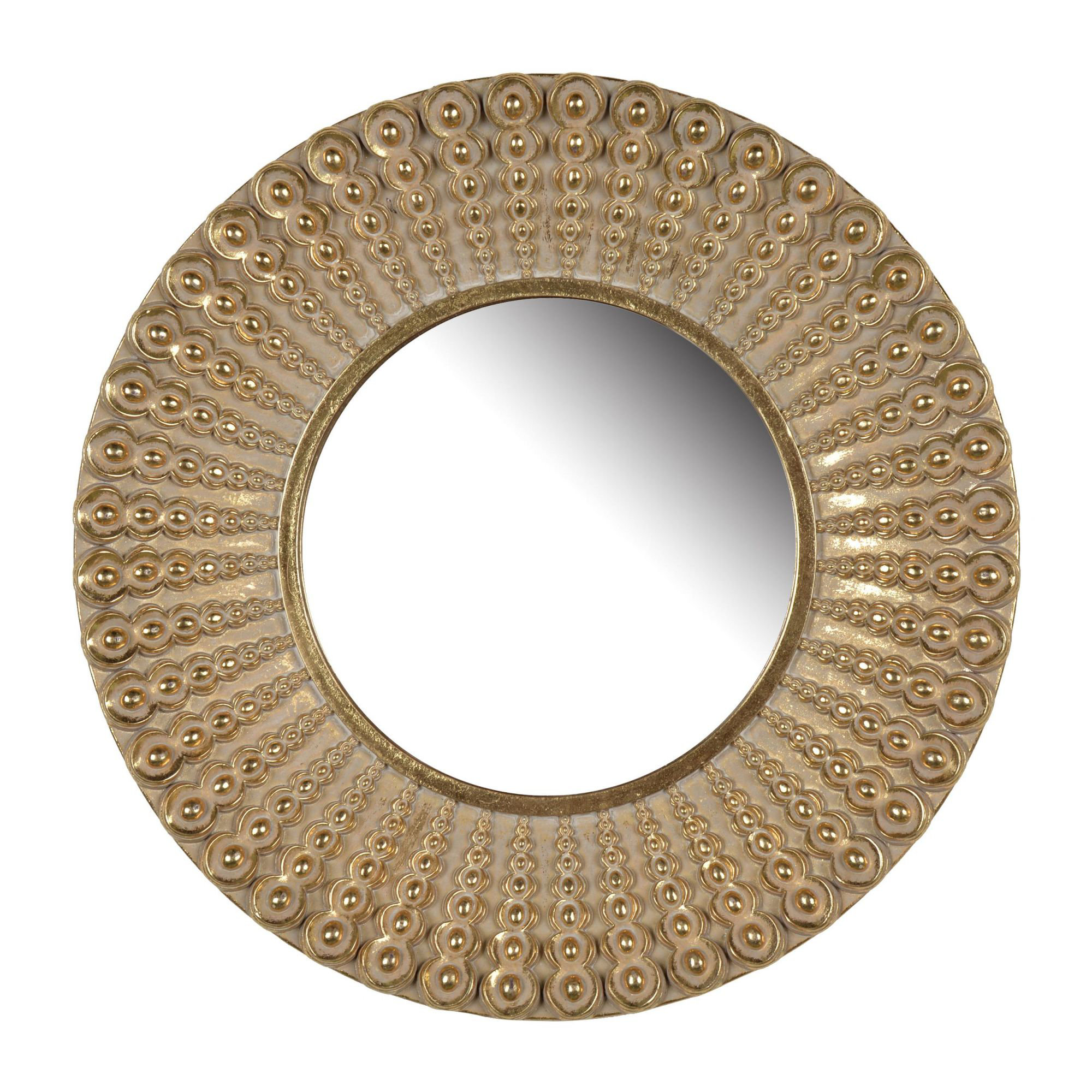 Mercer41 14" Gold Beaded Sunburst Mirror Wayfair